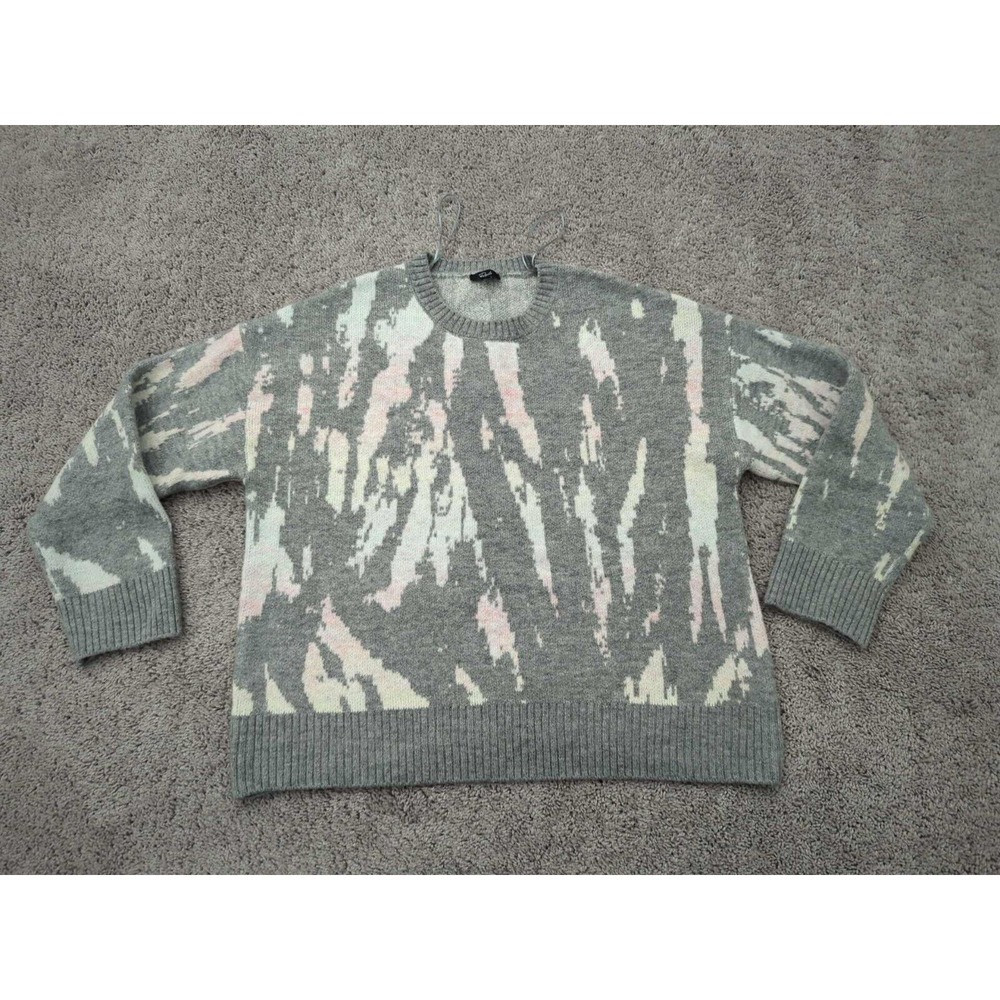 Rails Sweater Womens Large Gray Pullover Round Neck Virgo Tie Dye